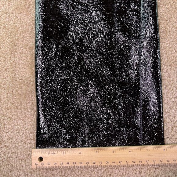 Express Womens Pants Size 4 Straight Leg Super High Rise Faux Leather Black E813 - Picture 12 of 13